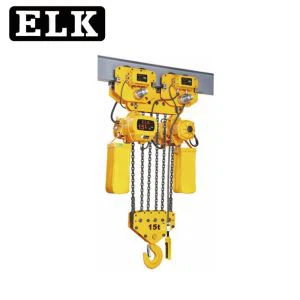 Gaisvadu ķēdes pacēlājs ar elektrisko ratiņu